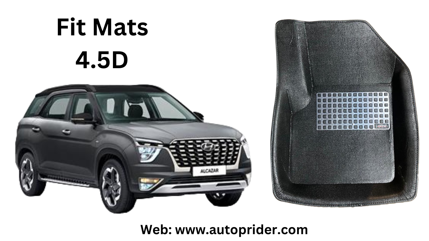 Autoprider | Fit Mats 4.5D Economy Car Mats for Hyundai Alcazar