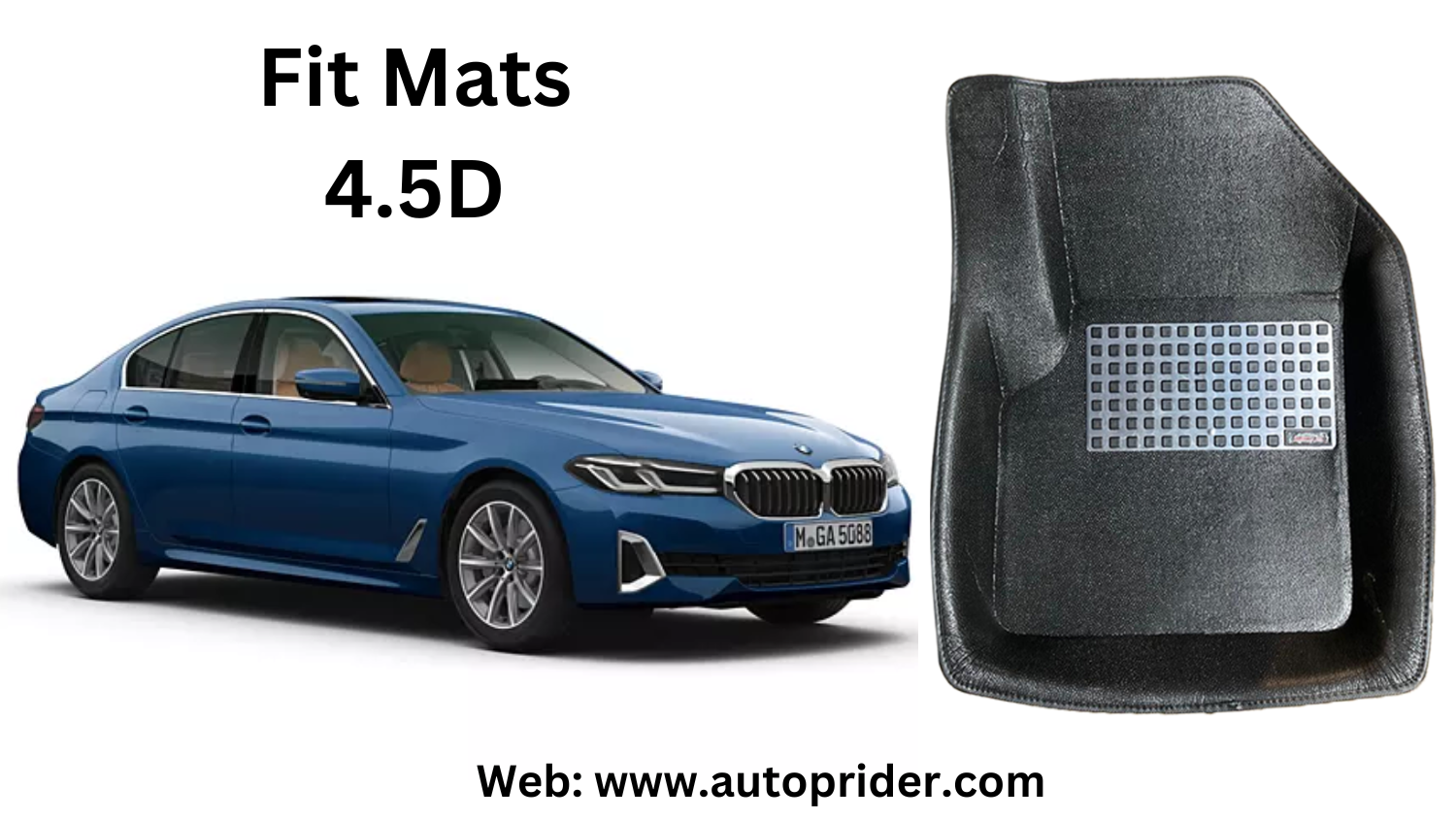 Autoprider | Fit Mats 4.5D Economy Car Mats for BMW 5 Series