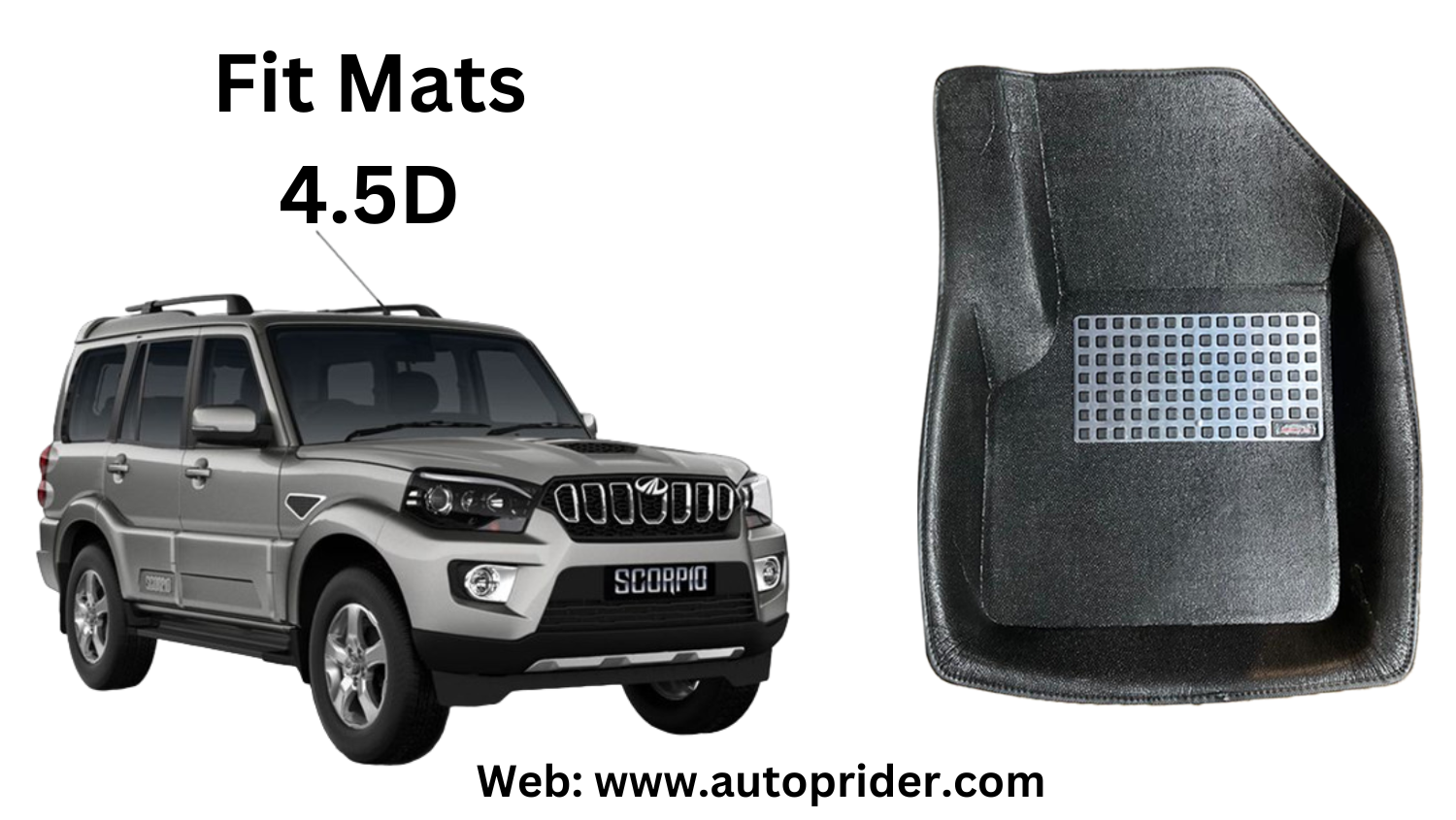 Autoprider | Fit Mats 4.5D Economy Car Mats for Mahindra Scorpio