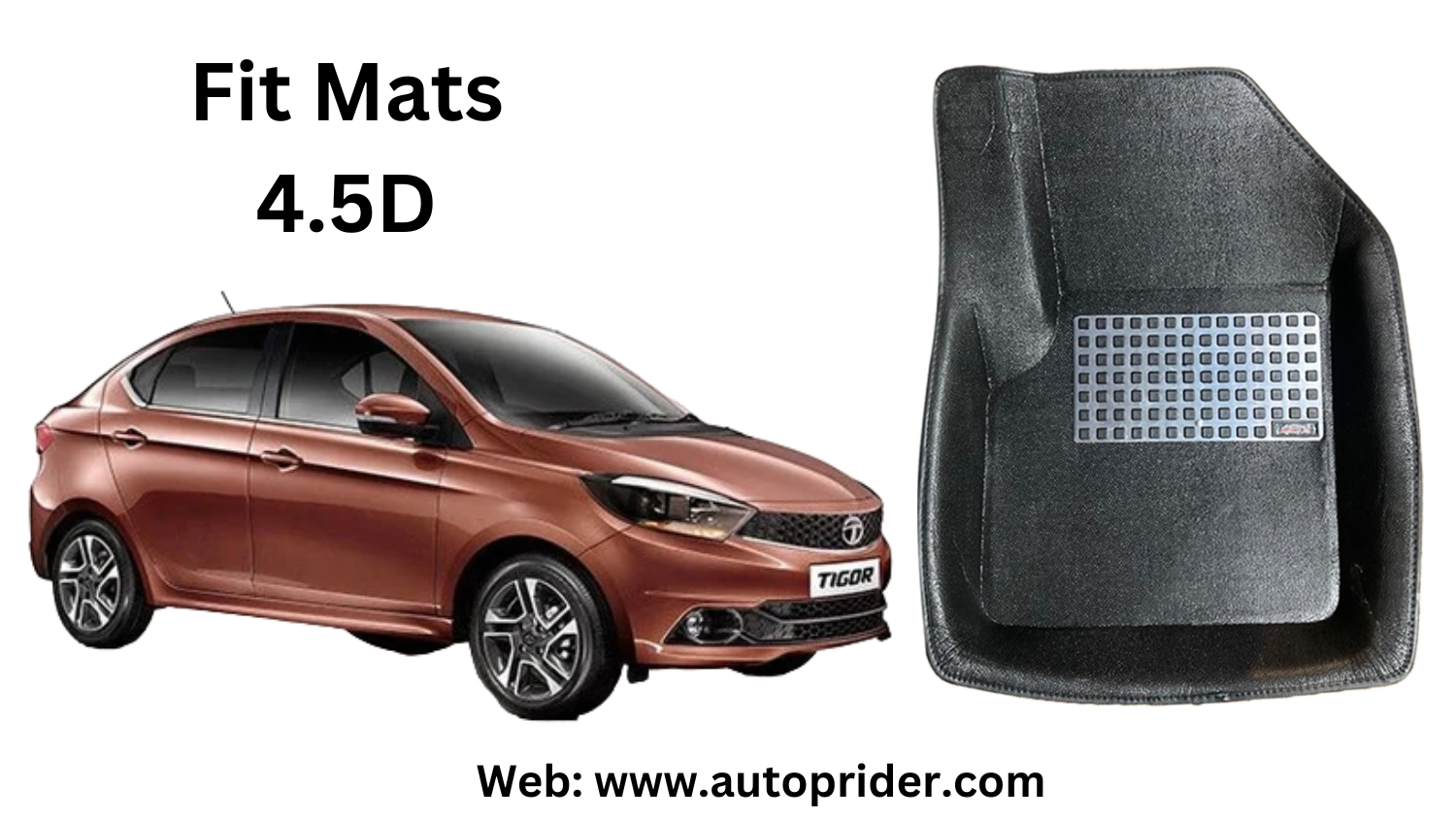 Autoprider | Fit Mats 4.5D Economy Car Mats for Tata Tigor