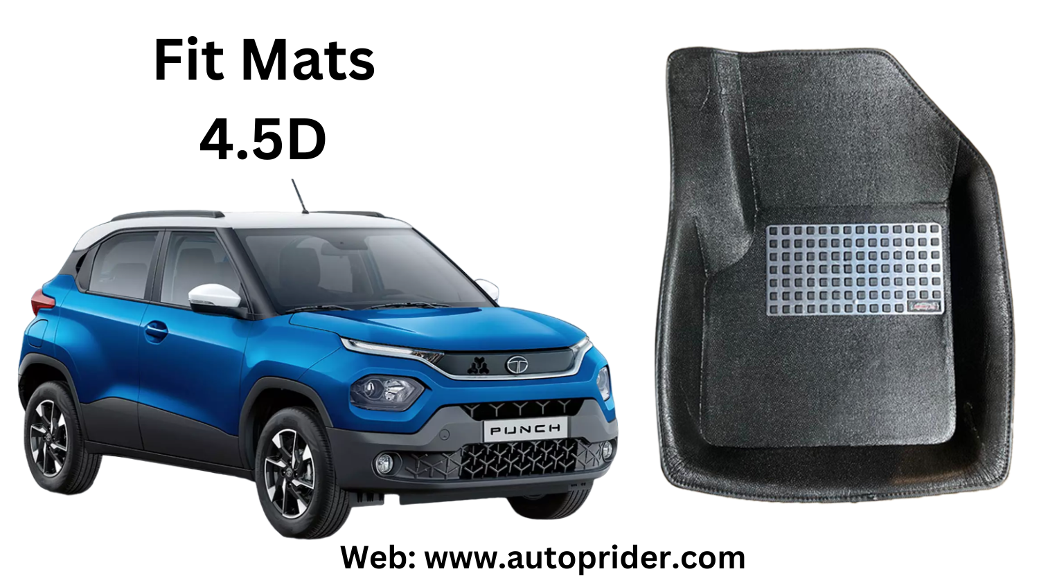 Autoprider | Fit Mats 4.5D Economy Car Mats for Tata Punch