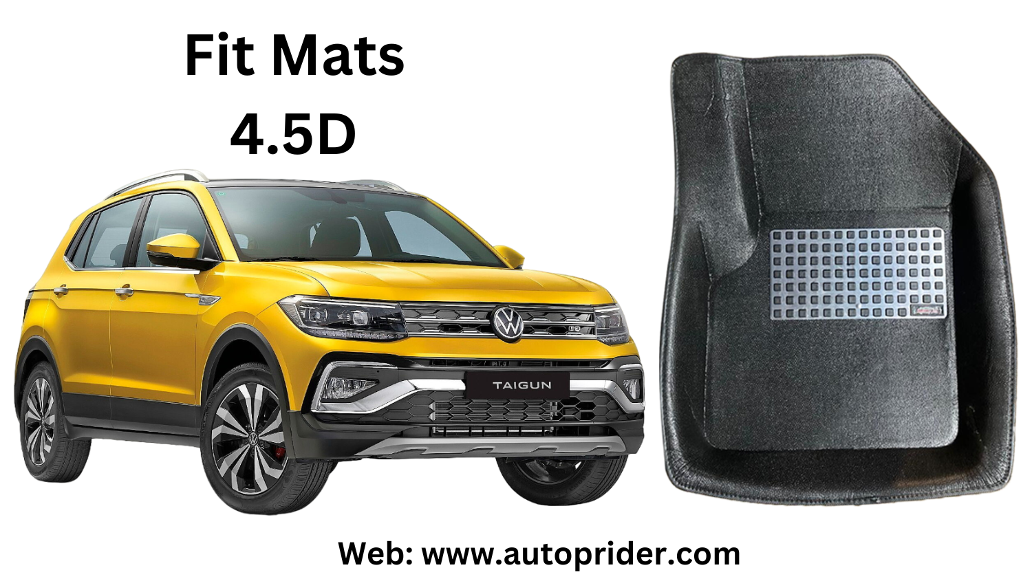 Autoprider | Fit Mats 4.5D Economy Car Mats for Volkswagen Taigun