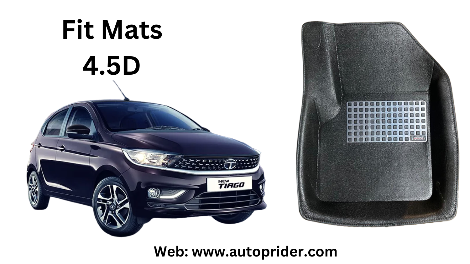 Autoprider | Fit Mats 4.5D Economy Car Mats for Tata Tiago