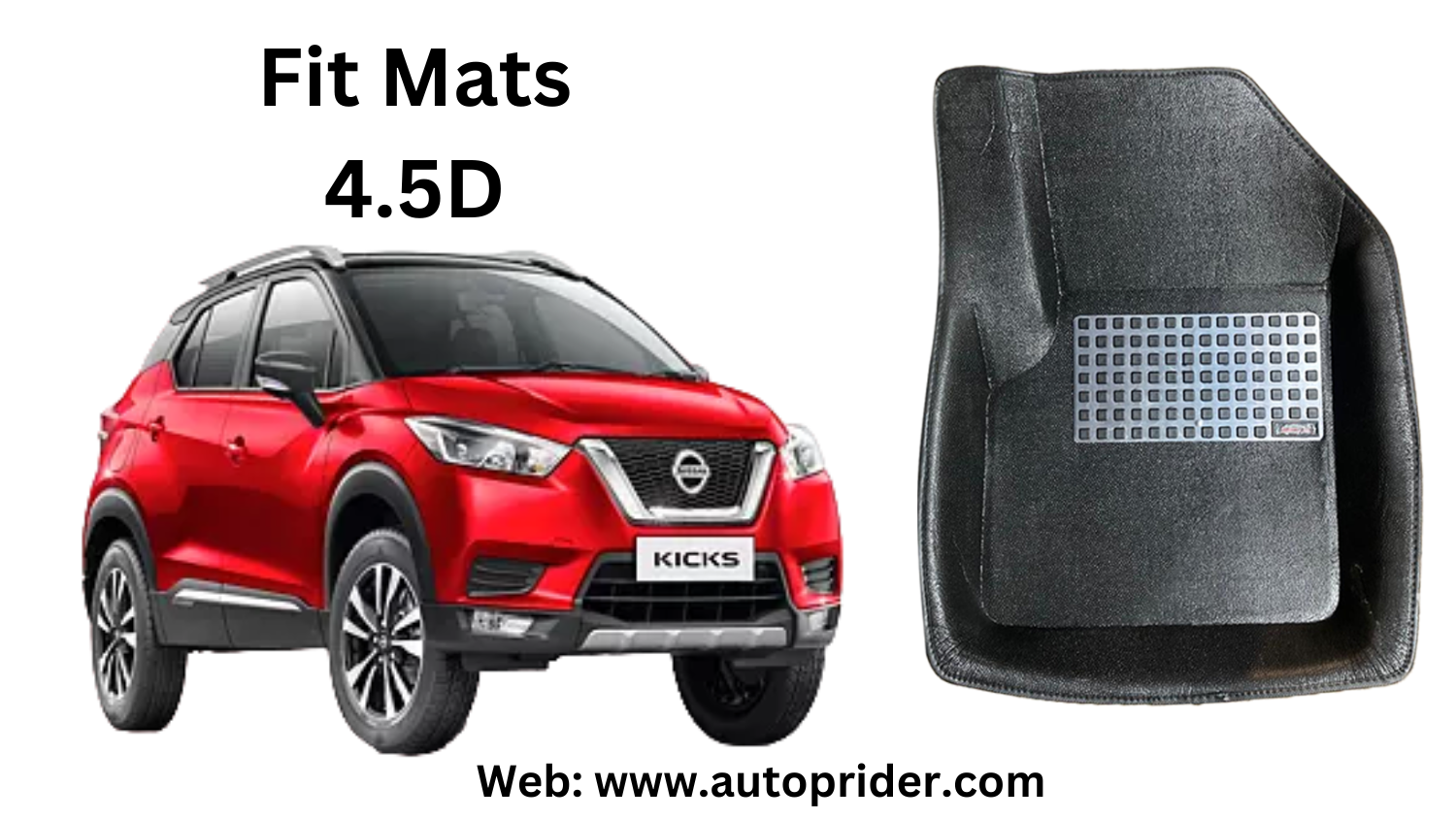 Autoprider | Fit Mats 4.5D Economy Car Mats for Nissan Kick