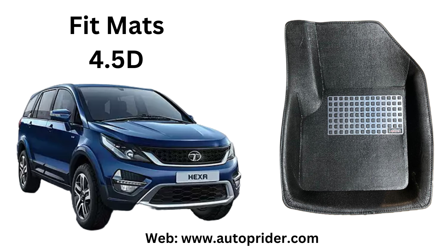 Autoprider | Fit Mats 4.5D Economy Car Mats for Tata Hexa