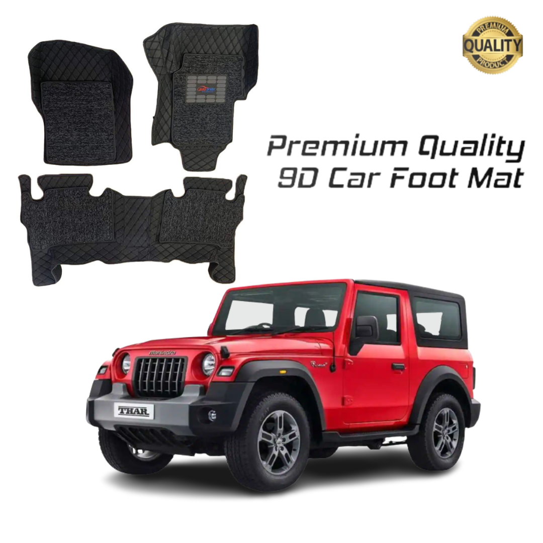 9D Car Mats for Mahindra Thar 2022 - Premium Quality