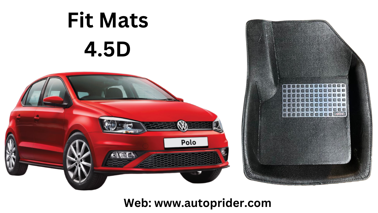 Autoprider | Fit Mats 4.5D Economy Car Mats for Volkswagen Polo