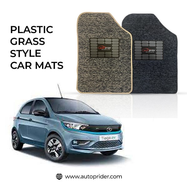 Autoprider - Plastic Grass style Car Mat For Tata - Tiago EV