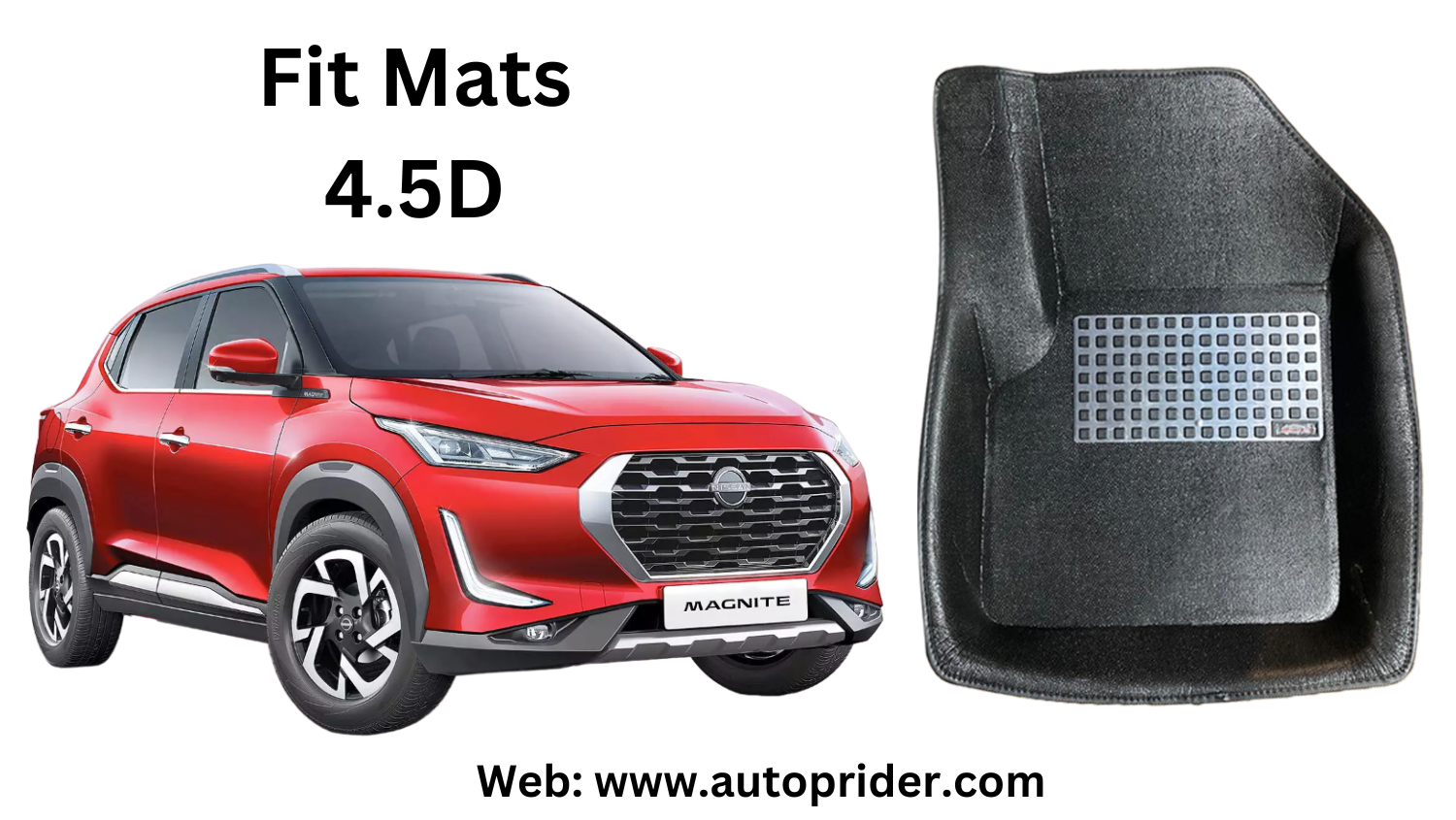 Autoprider | Fit Mats 4.5D Economy Car Mats for Nissan Magnite