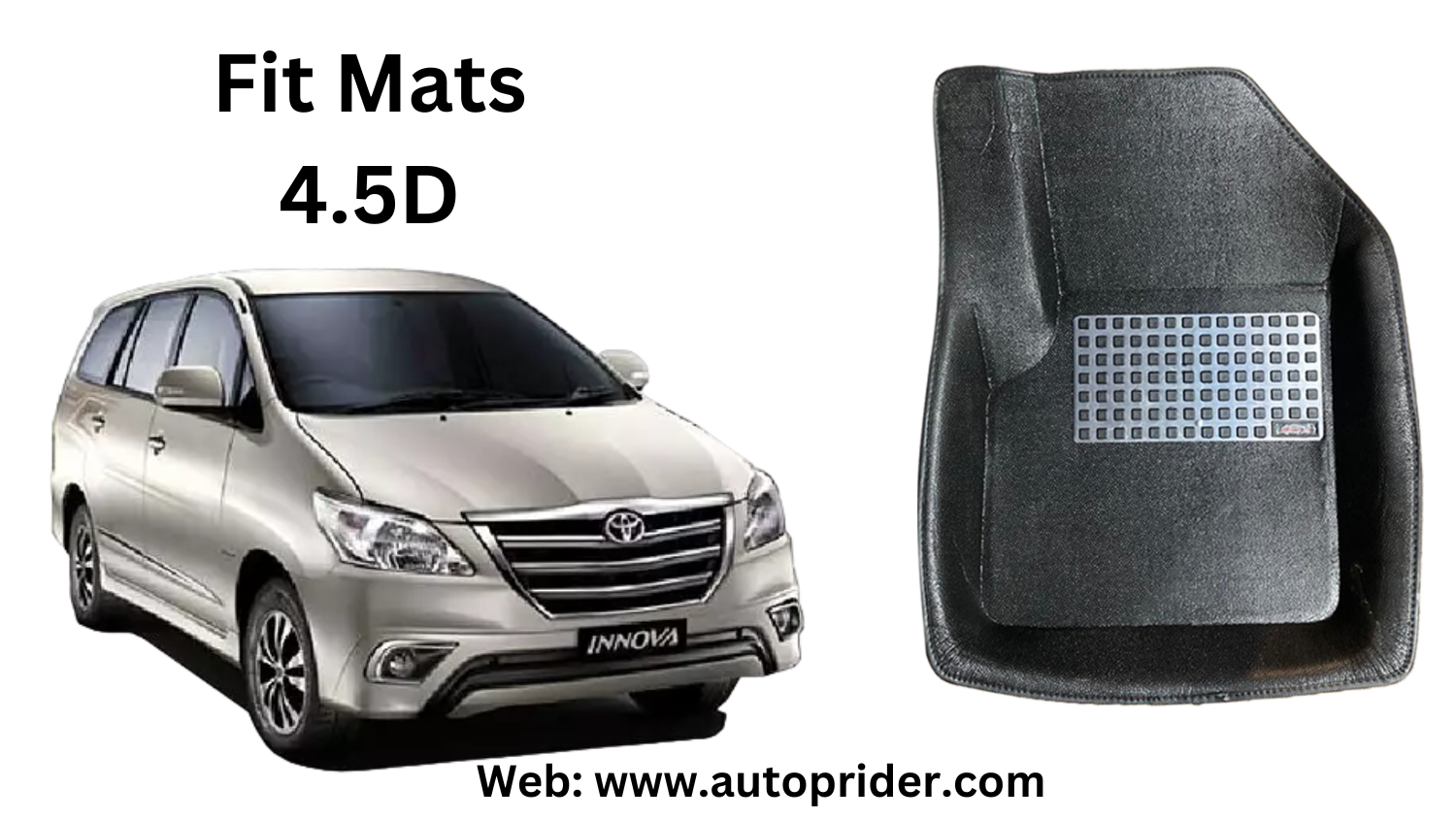 Autoprider | Fit Mats 4.5D Economy Car Mats for Toyota Innova