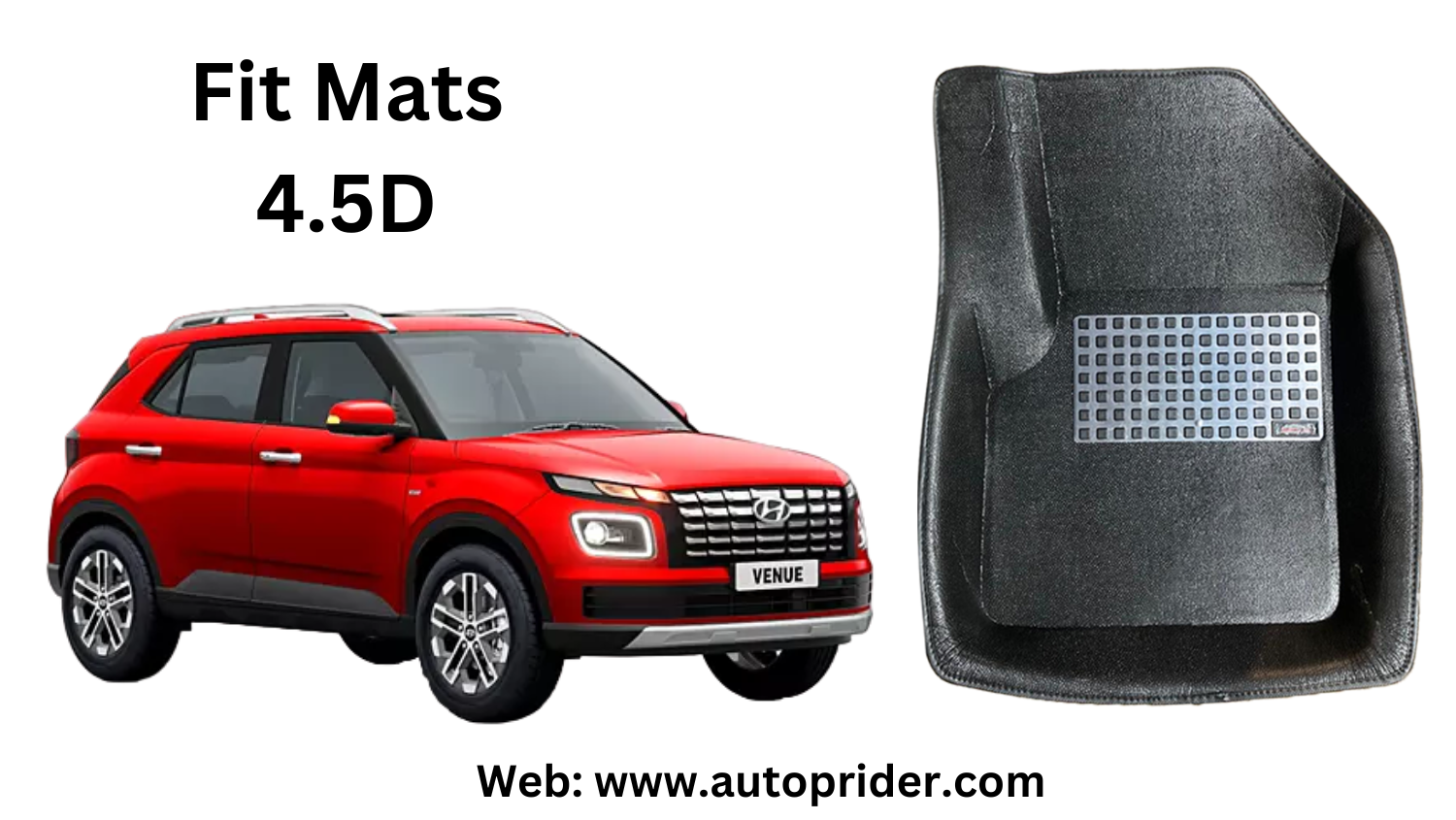 Autoprider | Fit Mats 4.5D Economy Car Mats for Hyundai Venue