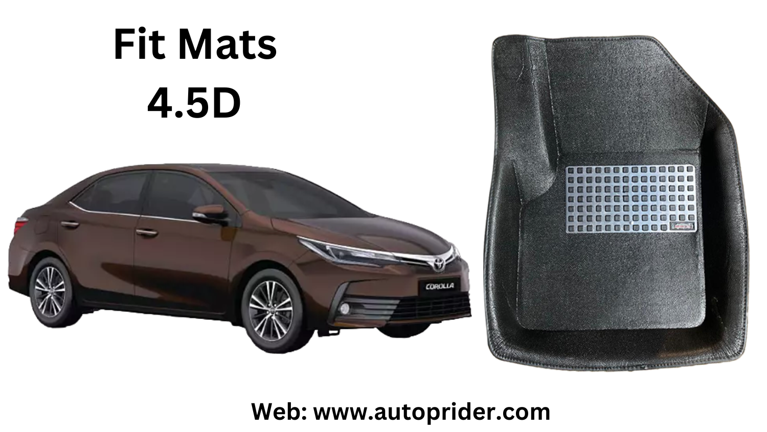 Autoprider | Fit Mats 4.5D Economy Car Mats for Toyota Corolla