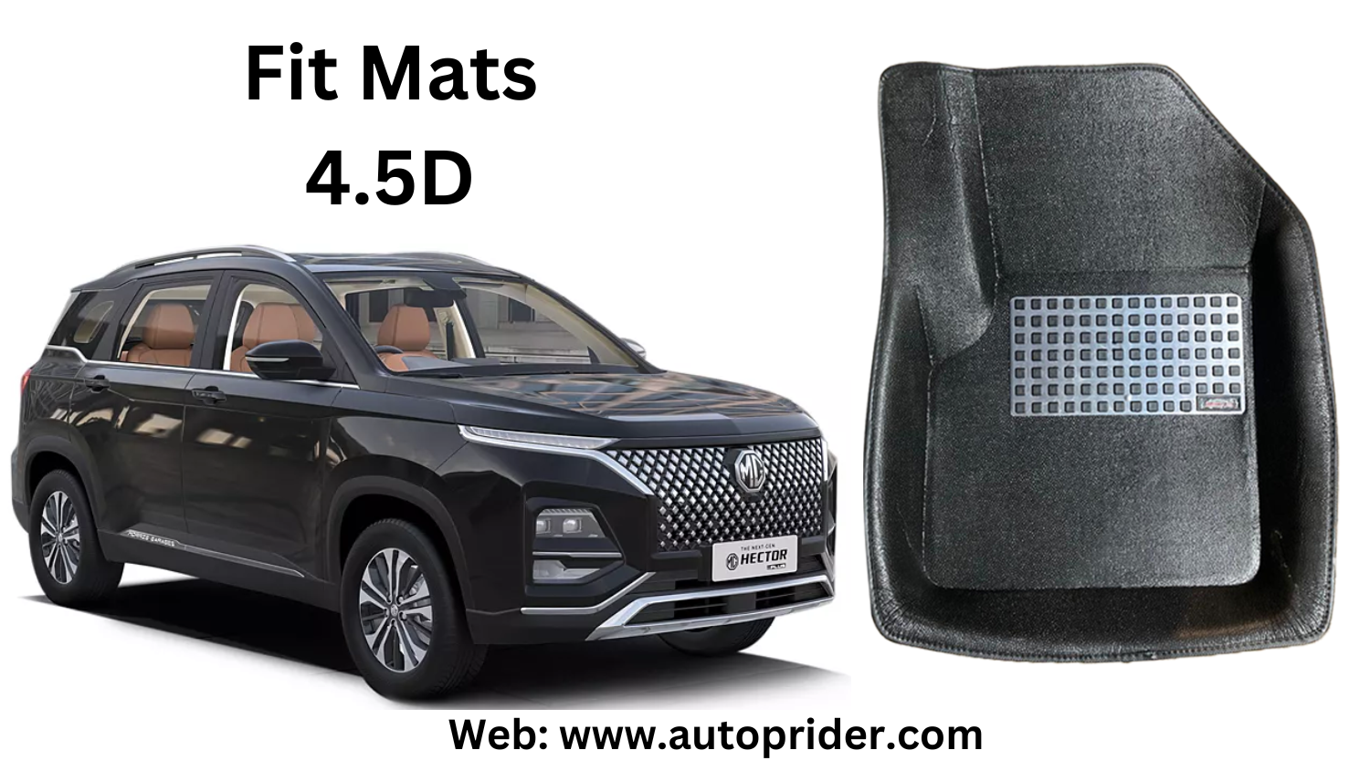 Autoprider | Fit Mats 4.5D Economy Car Mats for MG Hector Plus