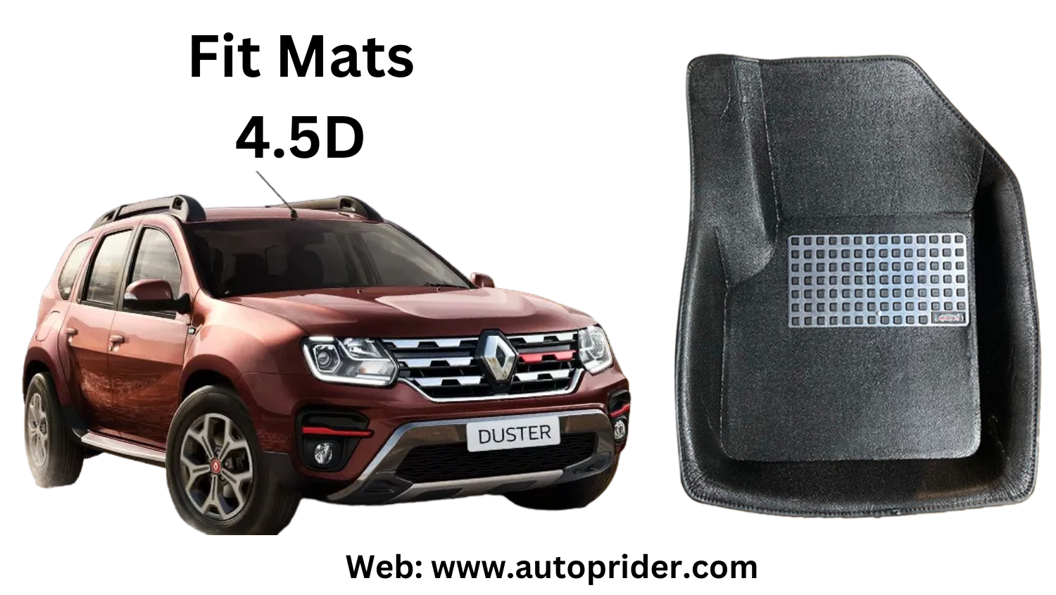 Autoprider | Fit Mats 4.5D Economy Car Mats for Renault Duster
